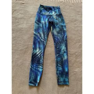 Lululemon Women's Wunder Train HR Tight Shapeshifter‎ Flux Blue Size 2